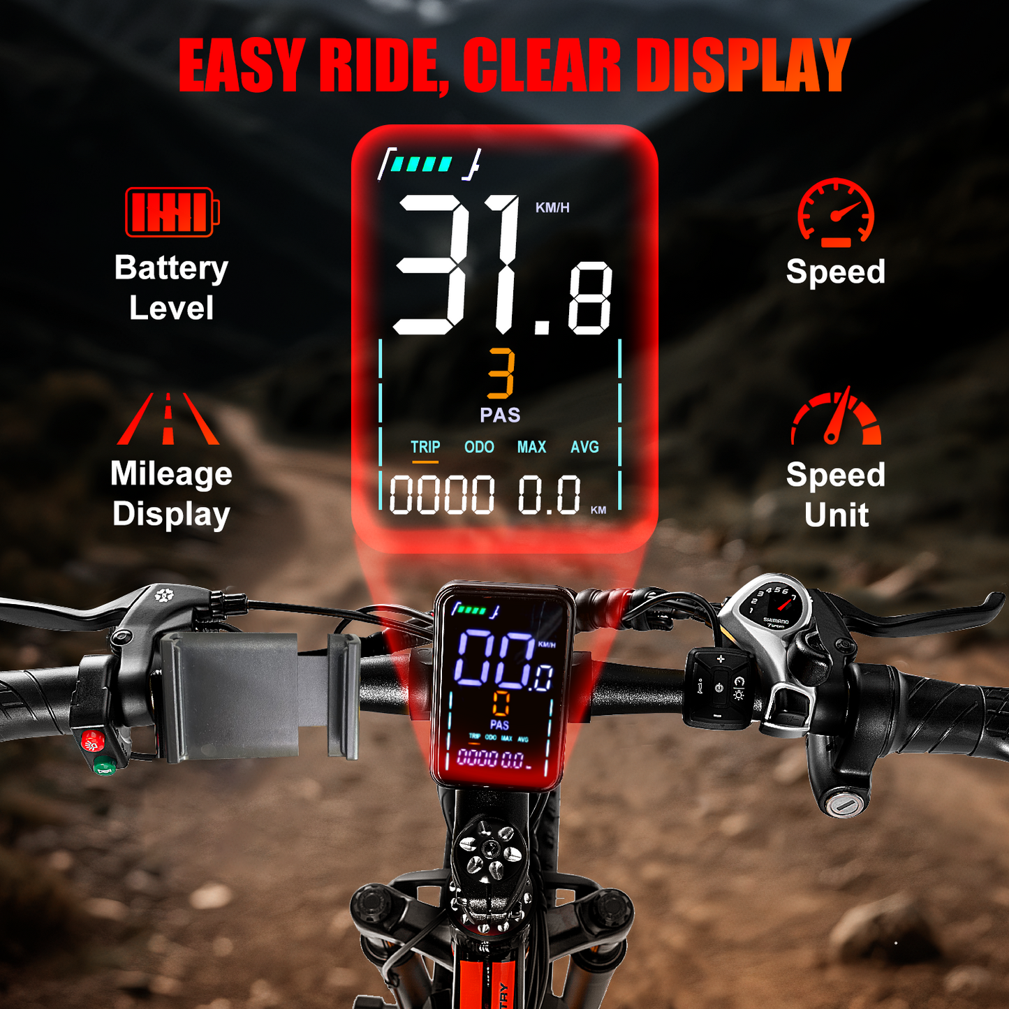 EOEOTWO E01  26" Fat Tire 1500W Electric Bike