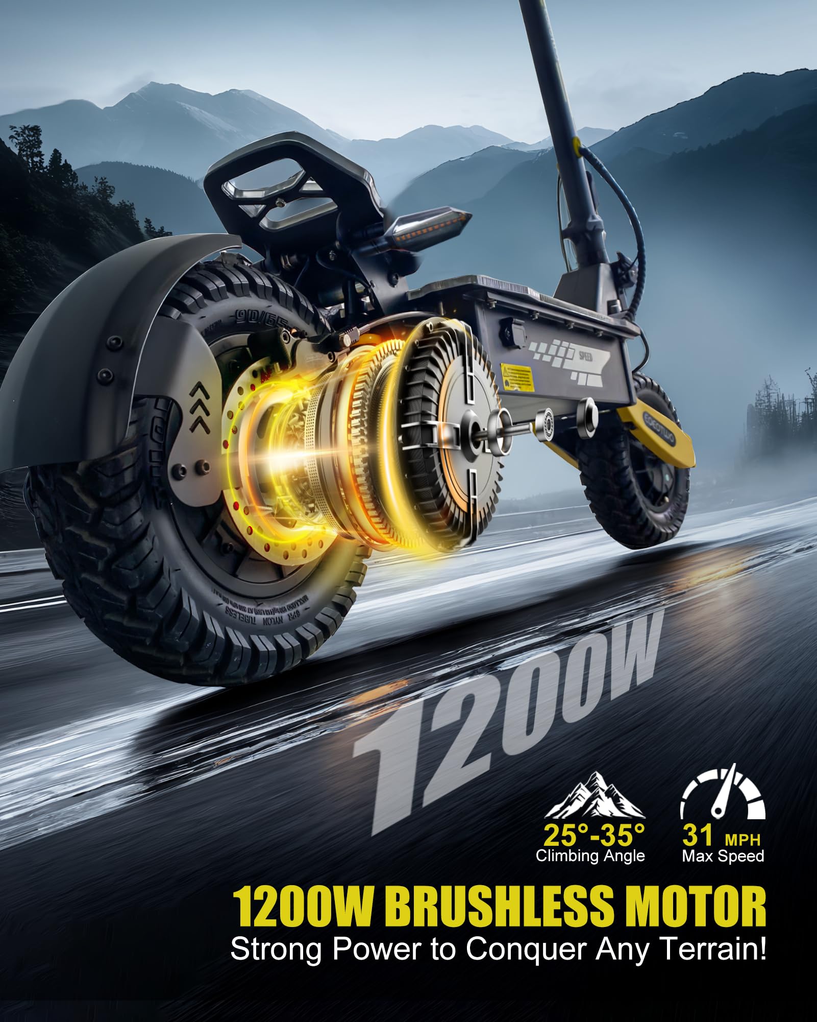 EOEOTWO 1200W Off Road Electric Scooter