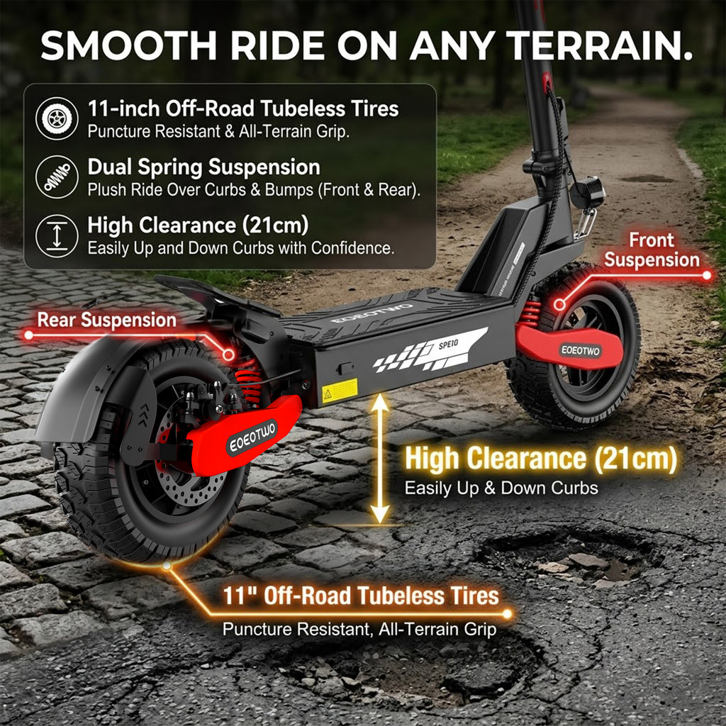 EOEOTWO Red GT06 1200W Electric Scooter