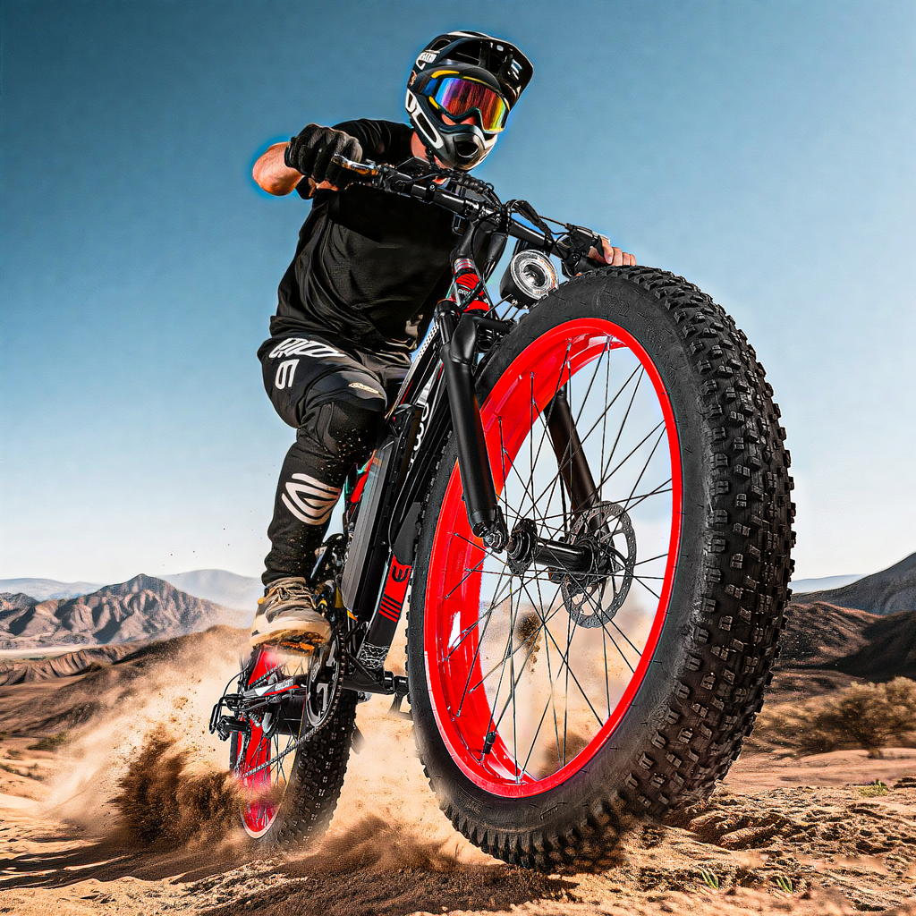 E01 34MPH All-Terrain Electric Bike Red