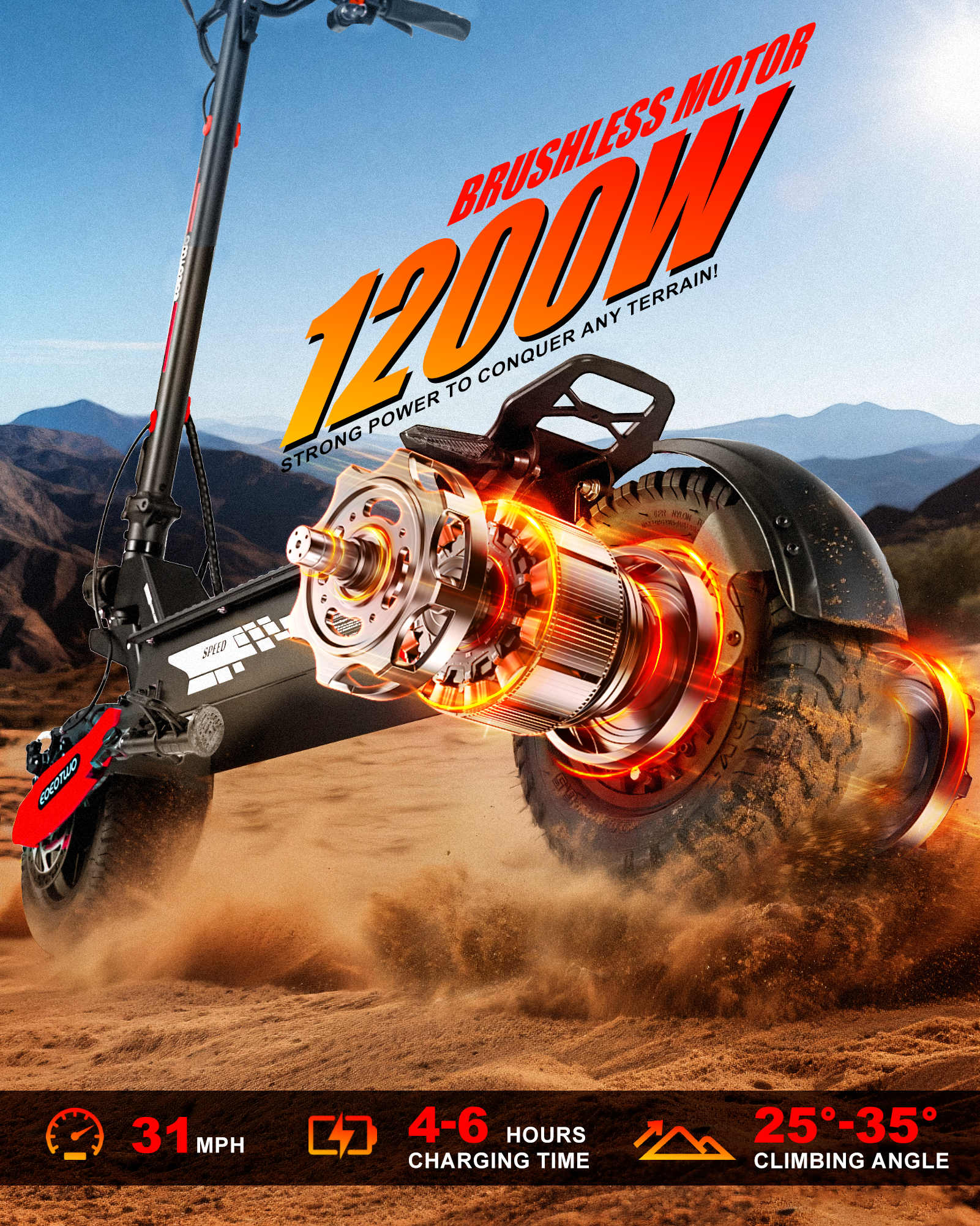 EOEOTWO GT06 Off Road Electric Scooter