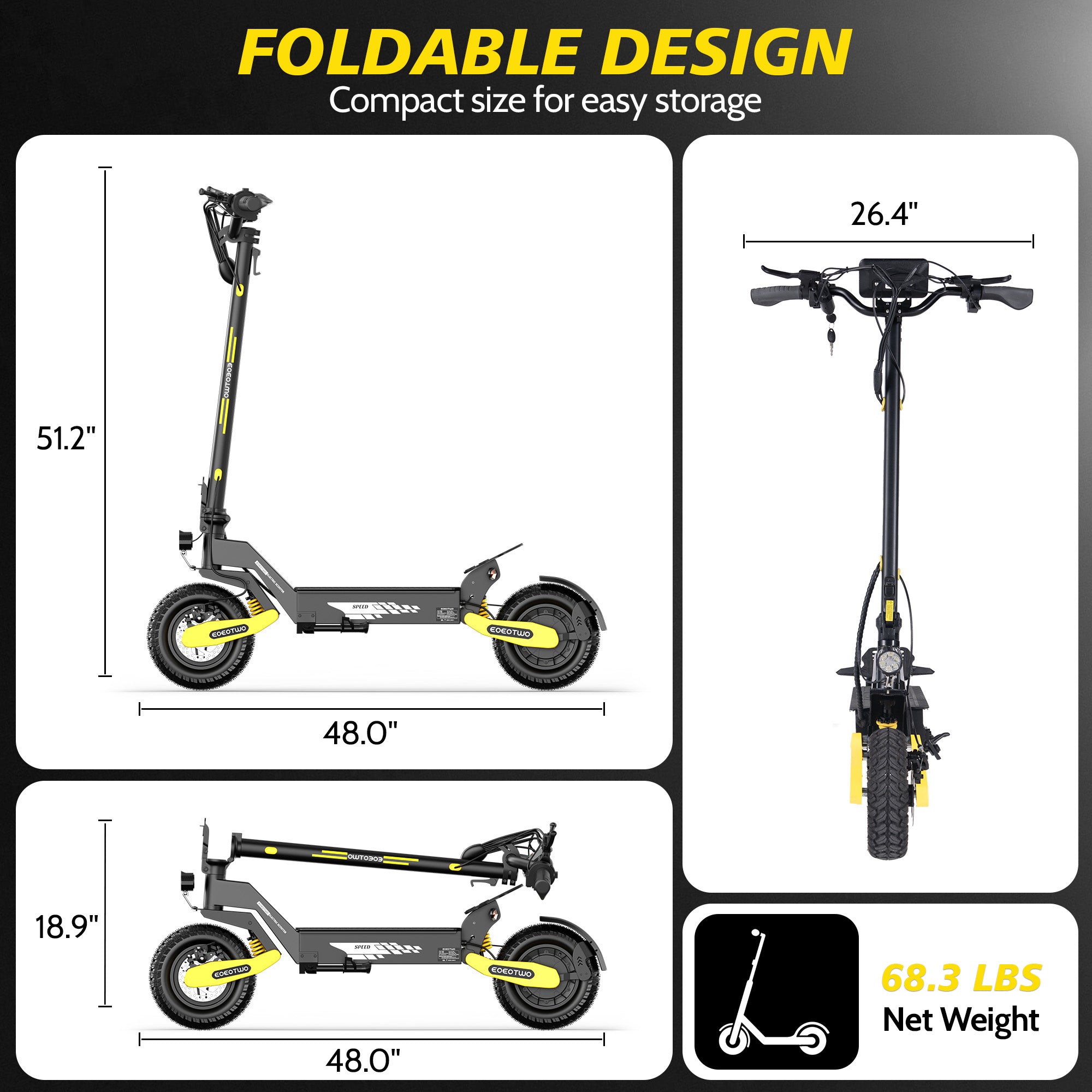 EOEOTWO 1200W Off Road Electric Scooter