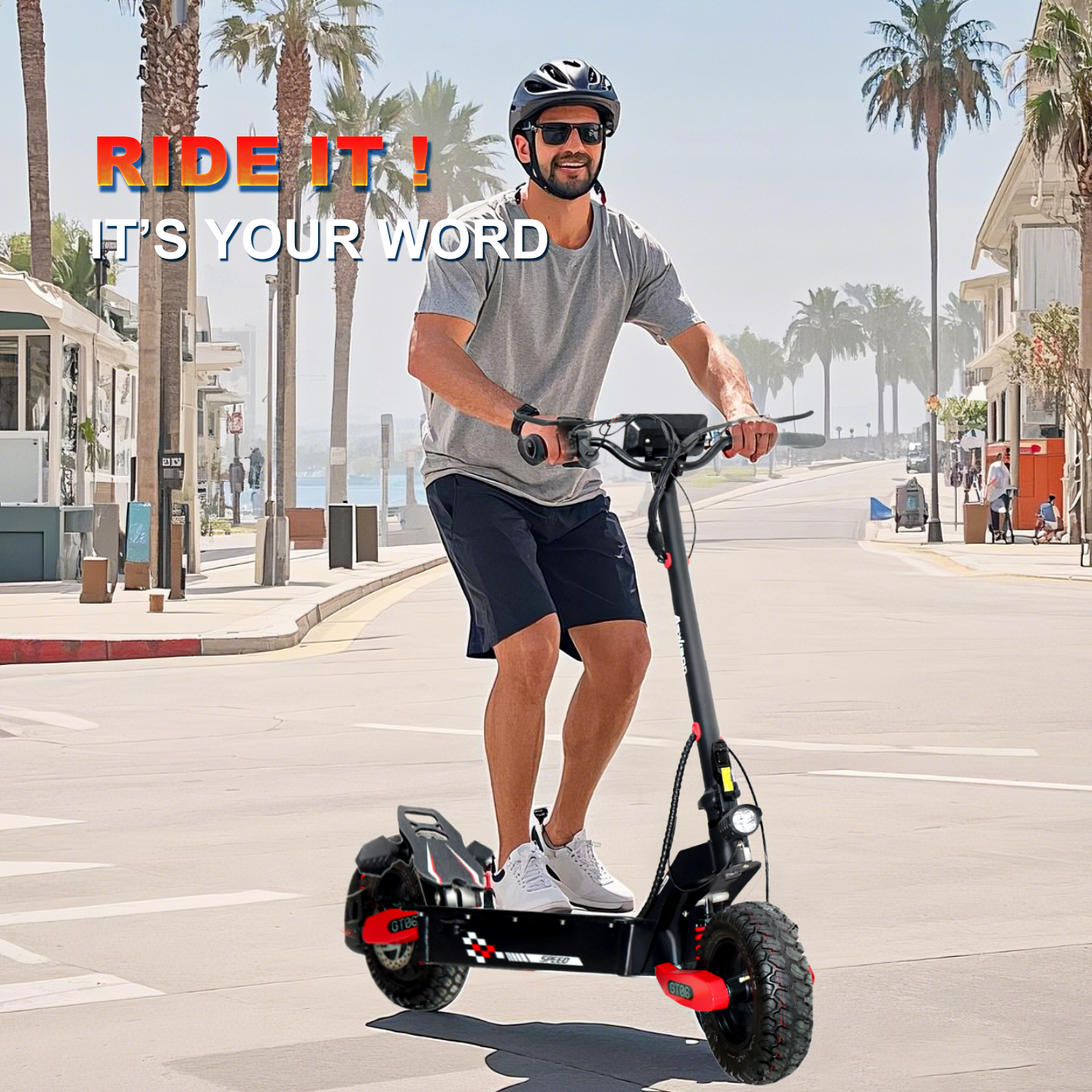 EOEOTWO Red GT06 1200W Electric Scooter