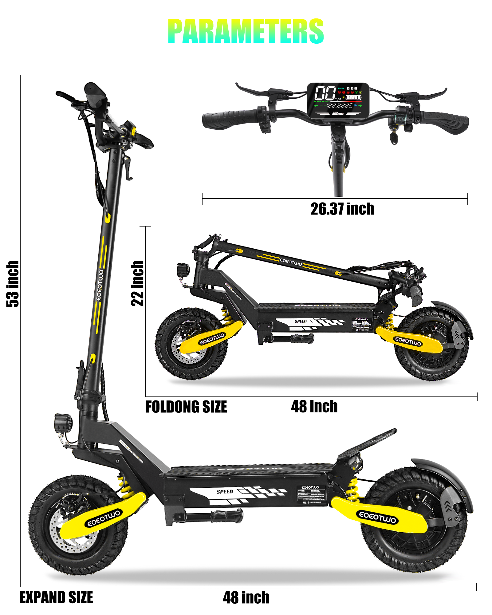 EOEOTWO 30 MPH Off-Road Electric Scooter