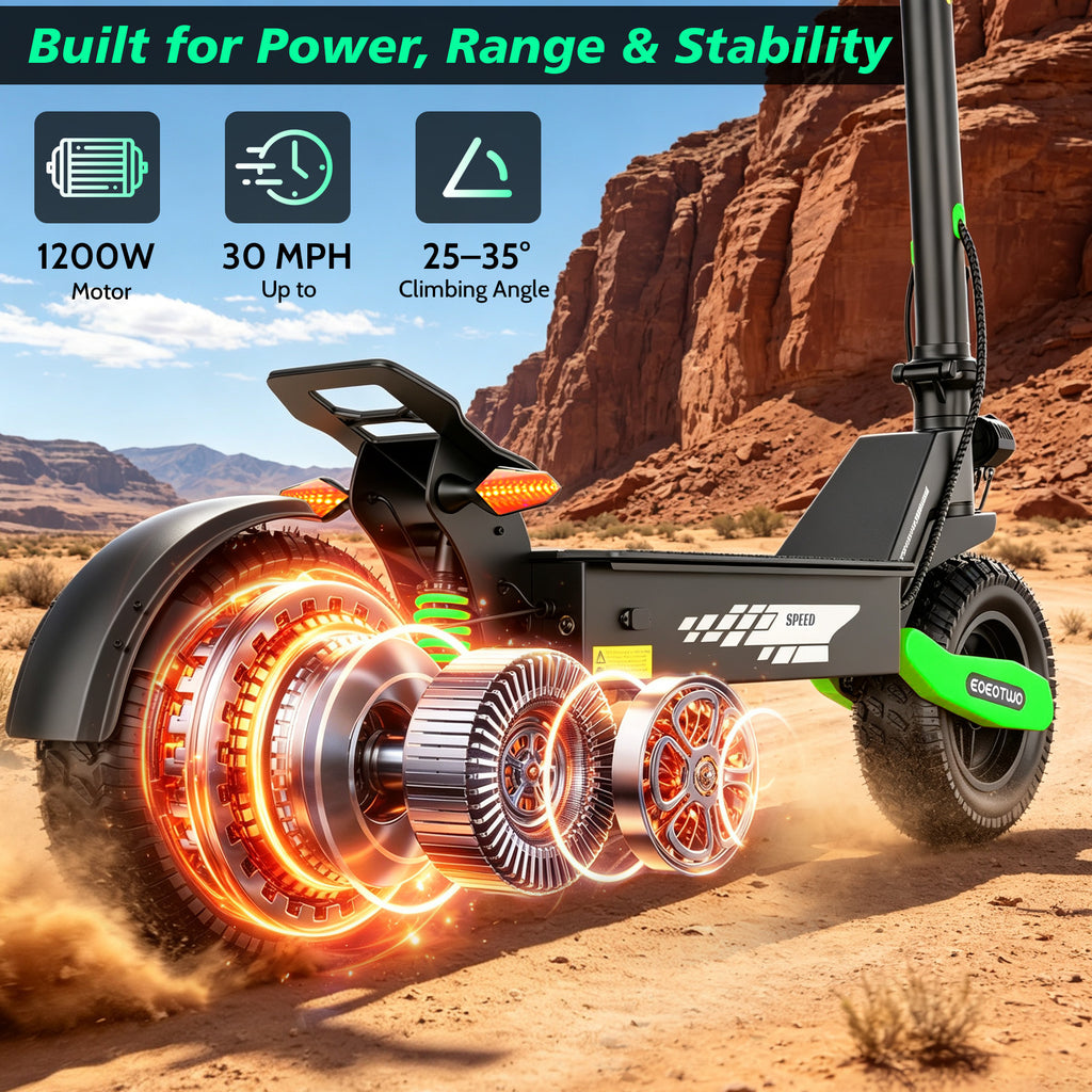 EOEOTWO Green GT06 1200W Electric Scooter
