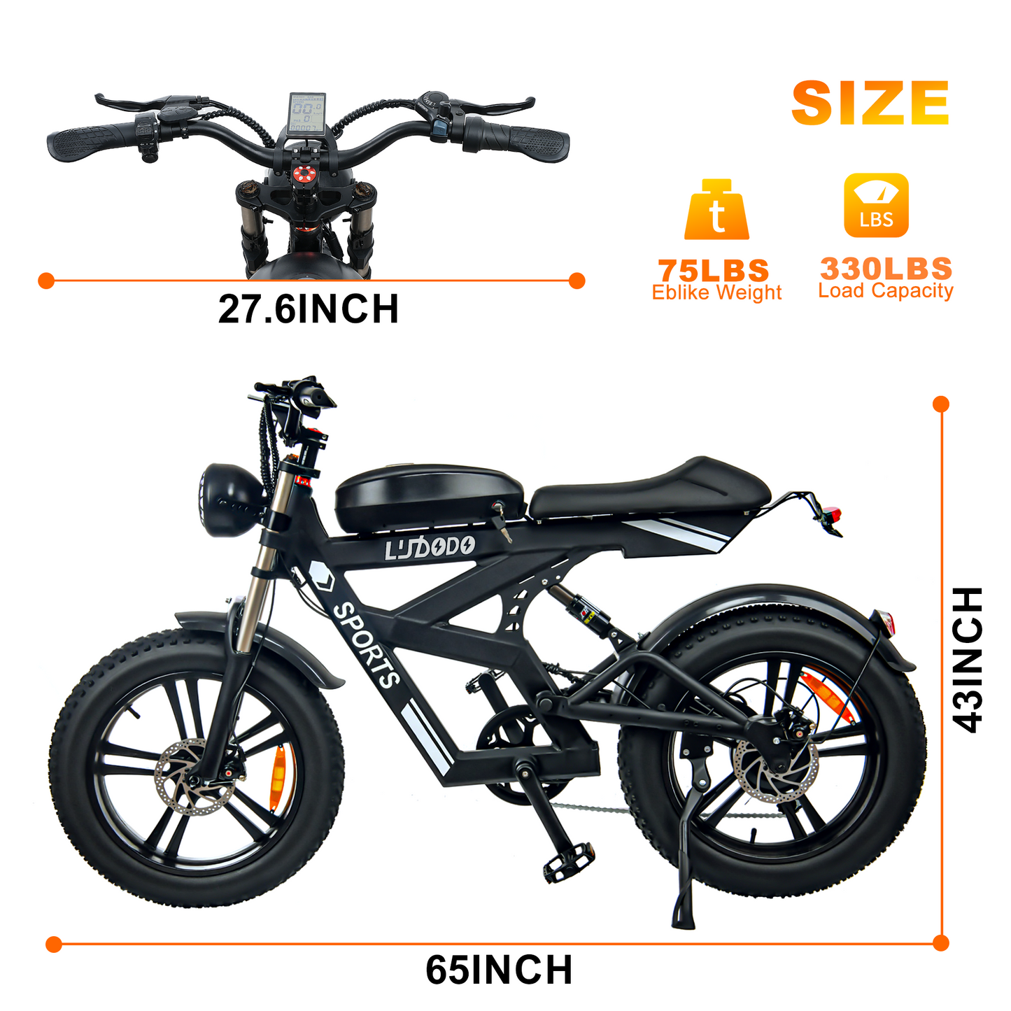 AK2 Electric Dirt Bike Peak 1000W 48V 34MPH