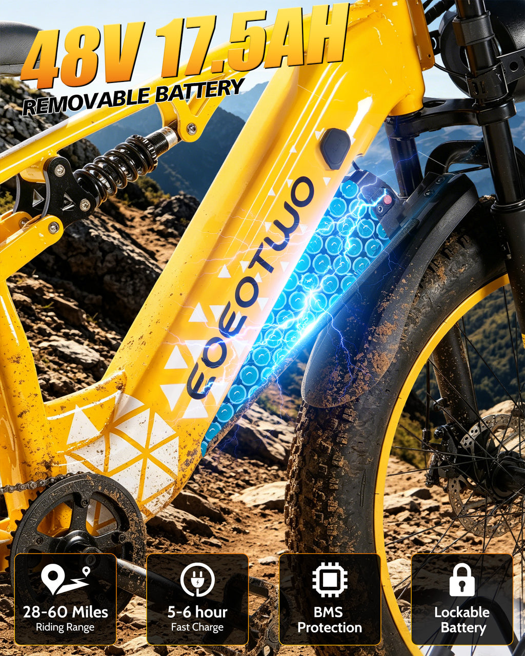 E03 Electric Bike for Adults 48V 17.5Ah