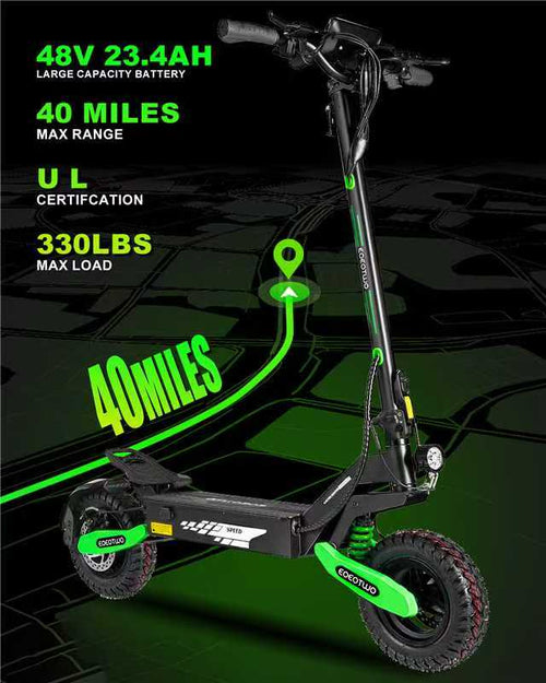 EOEOTWO GT06 48V 23.4Ah Electric Scooter Green