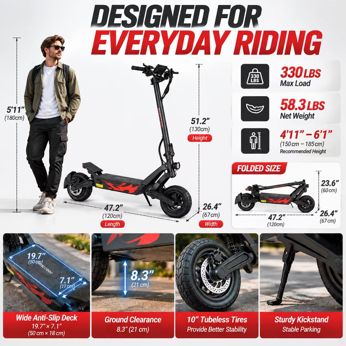 EOEOTWO GT05 1000W Electric Scooter
