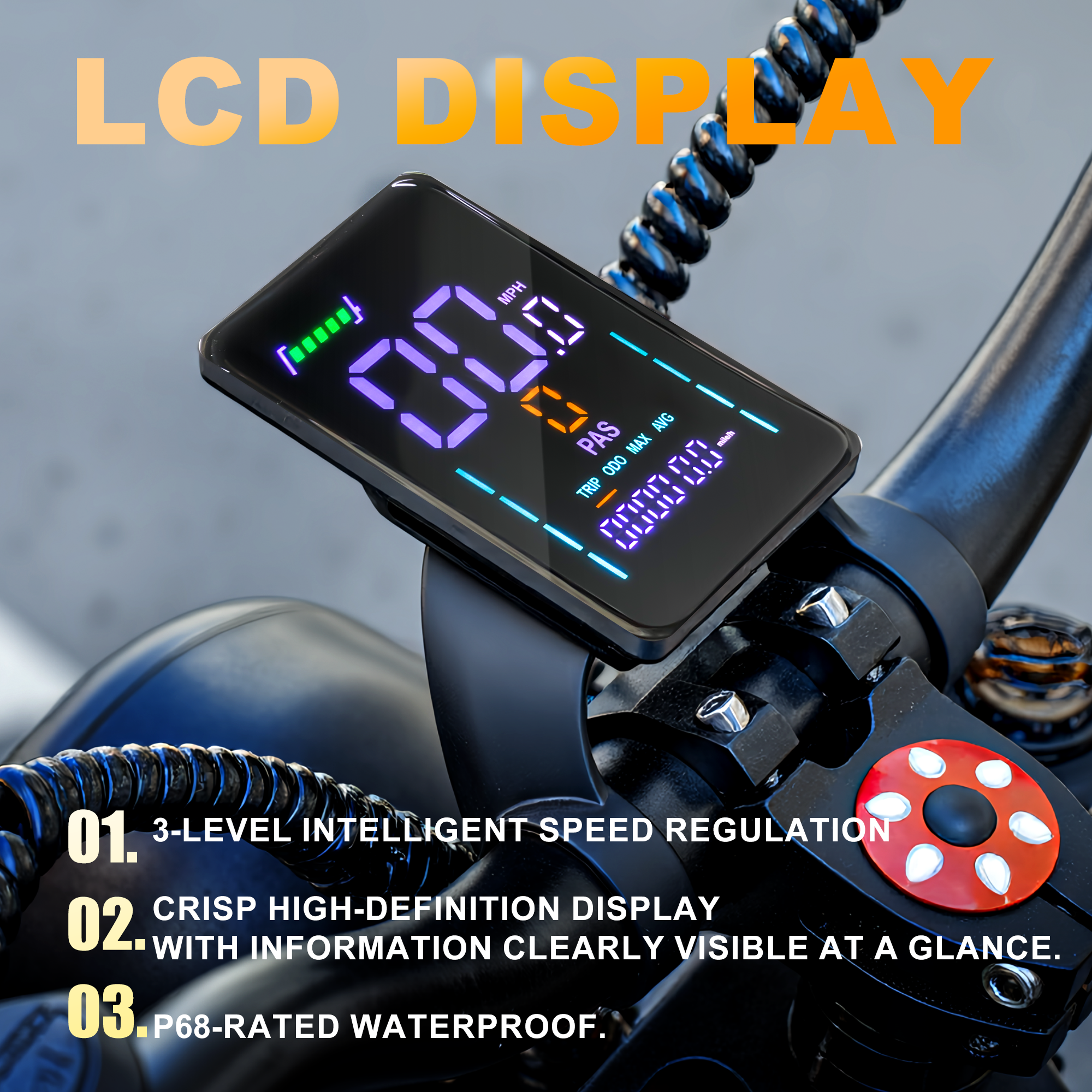 AK2 Electric Dirt Bike Peak 1000W 48V 34MPH