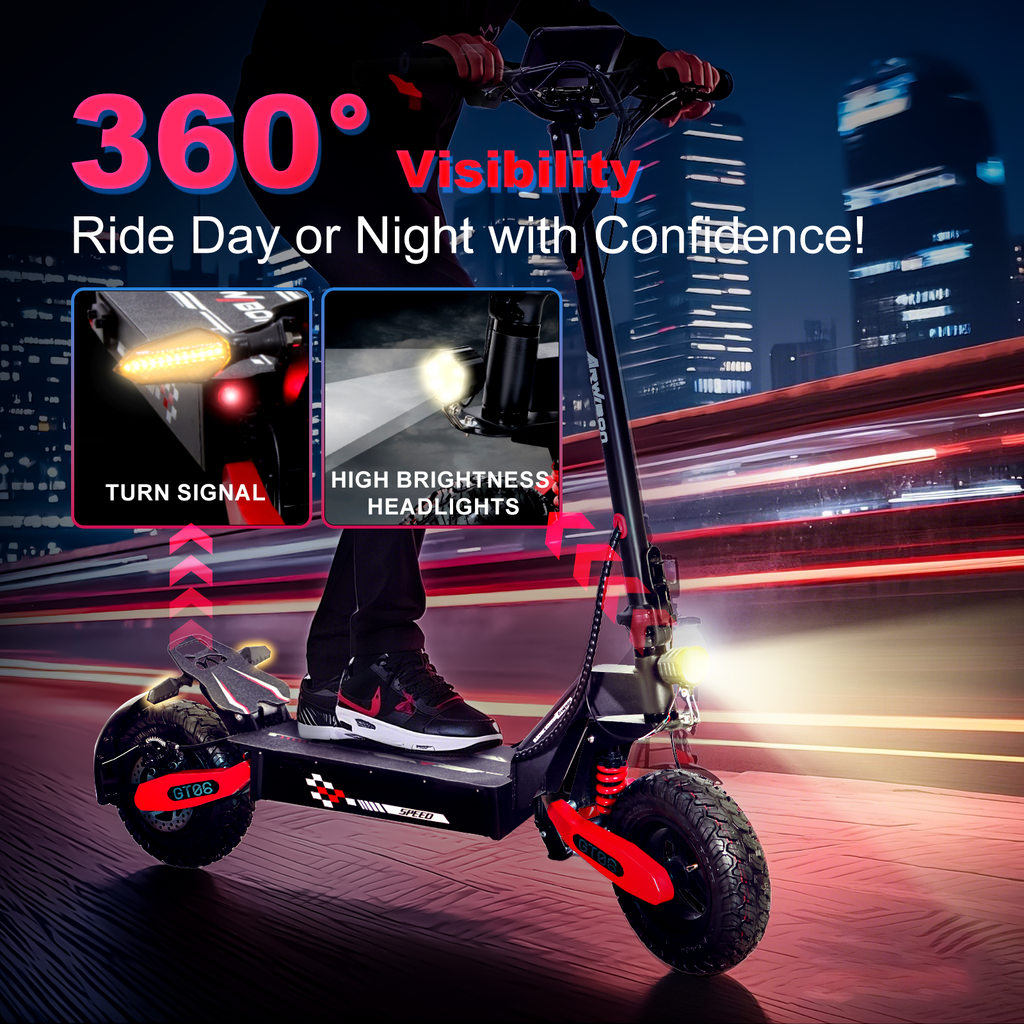 EOEOTWO Red GT06 1200W Electric Scooter