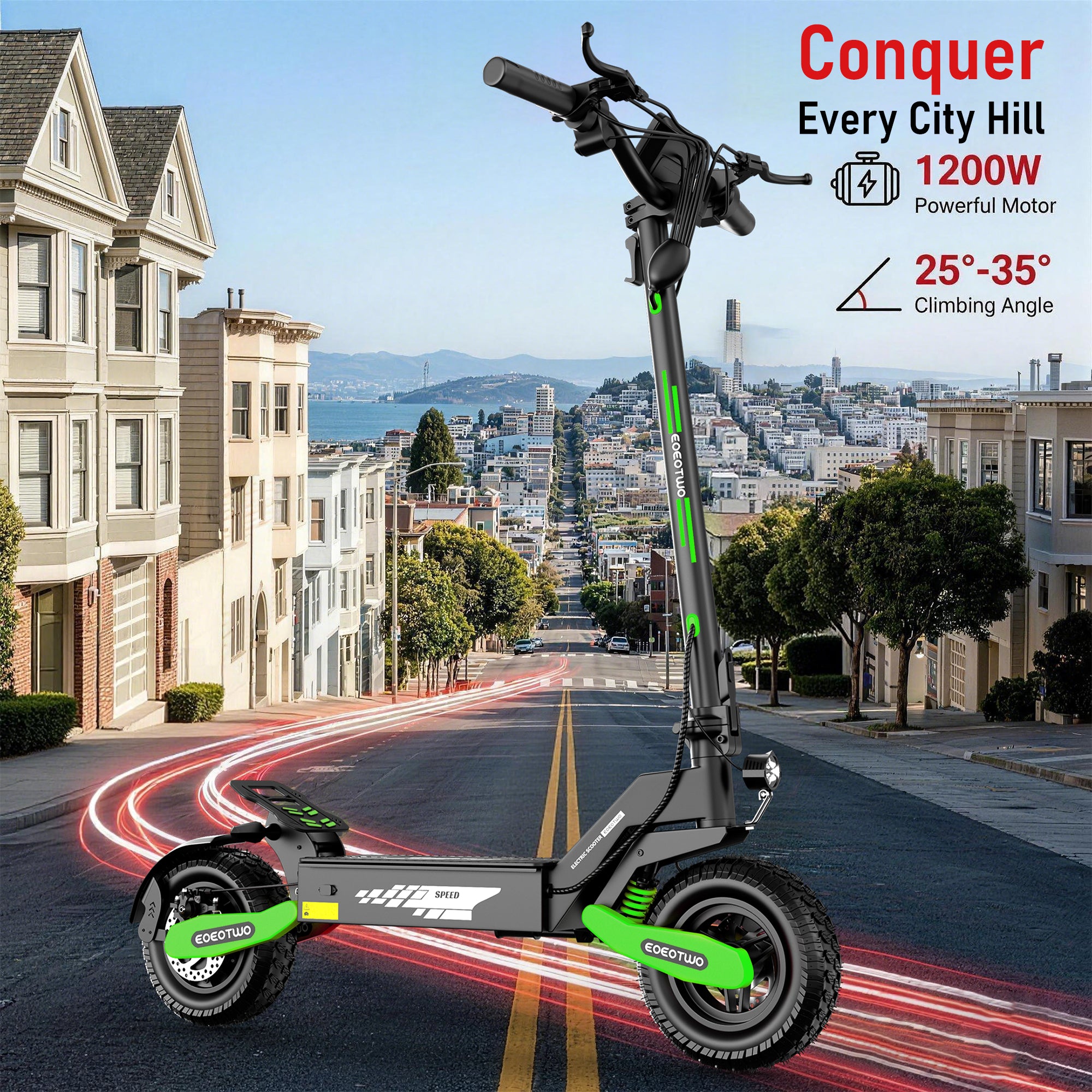 EOEOTWO Green GT06 1200W Electric Scooter