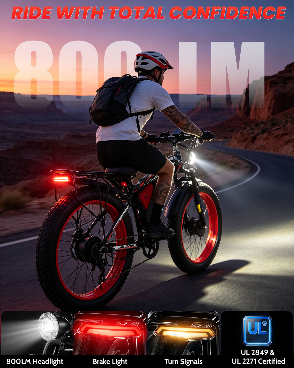 EOEOTWO E01 MAX 3000W 48V 23AH Electric Bike