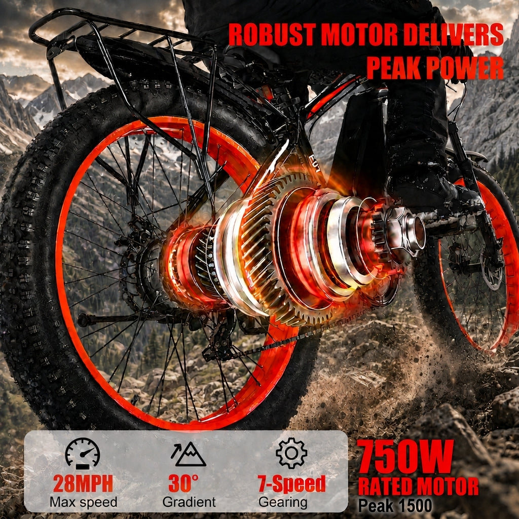 E01 All-Terrain Electric Bike Red