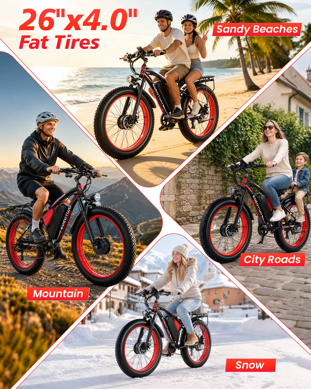 EOEOTWO E01 MAX 3000W 48V 23AH Electric Bike