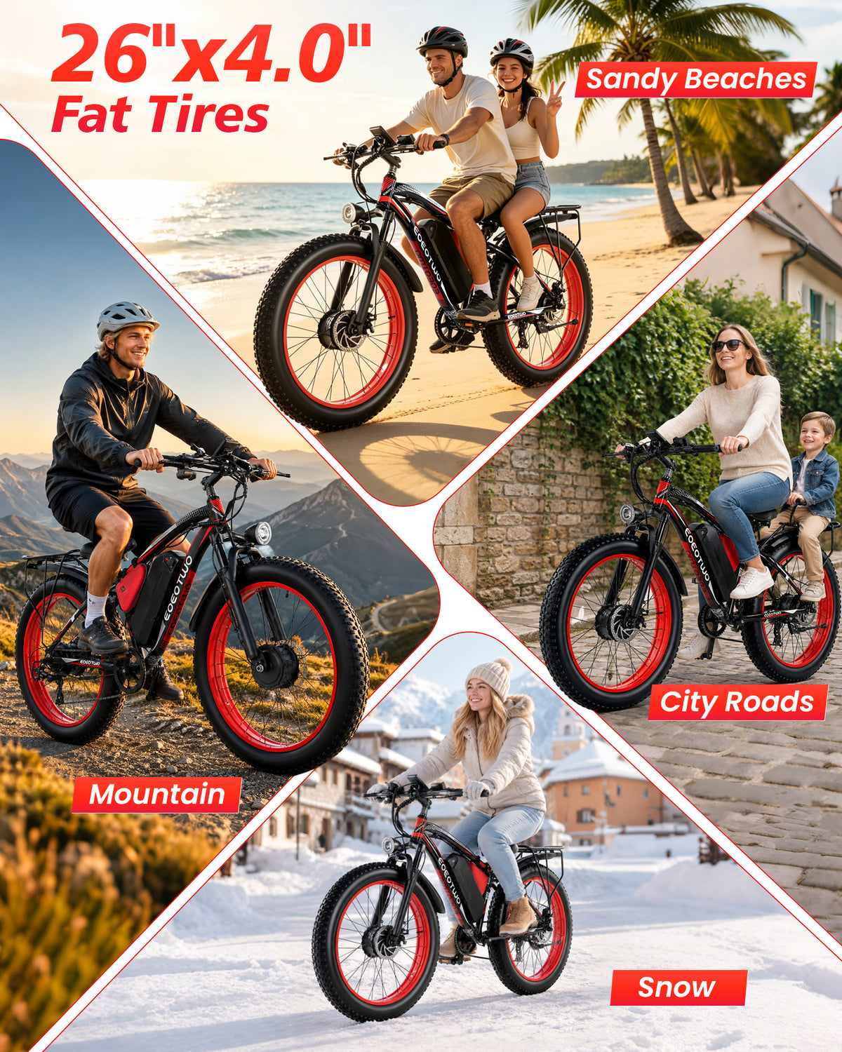EOEOTWO E01 MAX 3000W 48V 23AH Electric Bike
