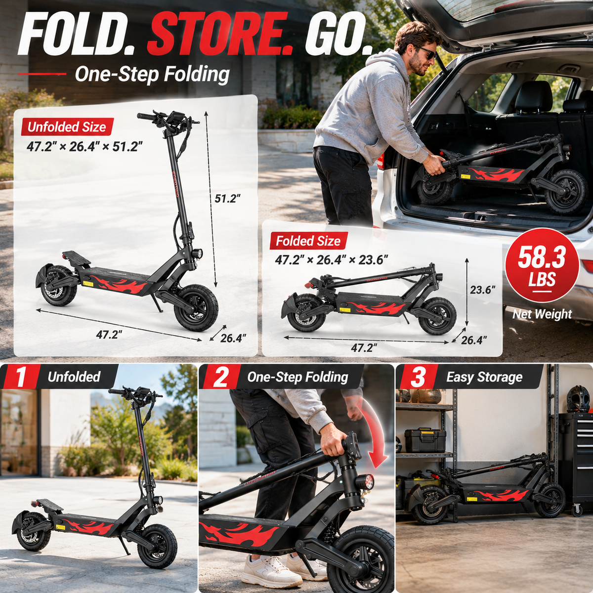EOEOTWO GT05 1000W Electric Scooter