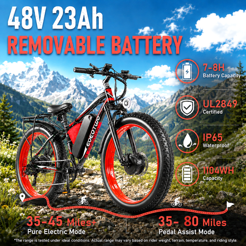 EOEOTWO E01 MAX 3000W 48V 23AH Electric Bike