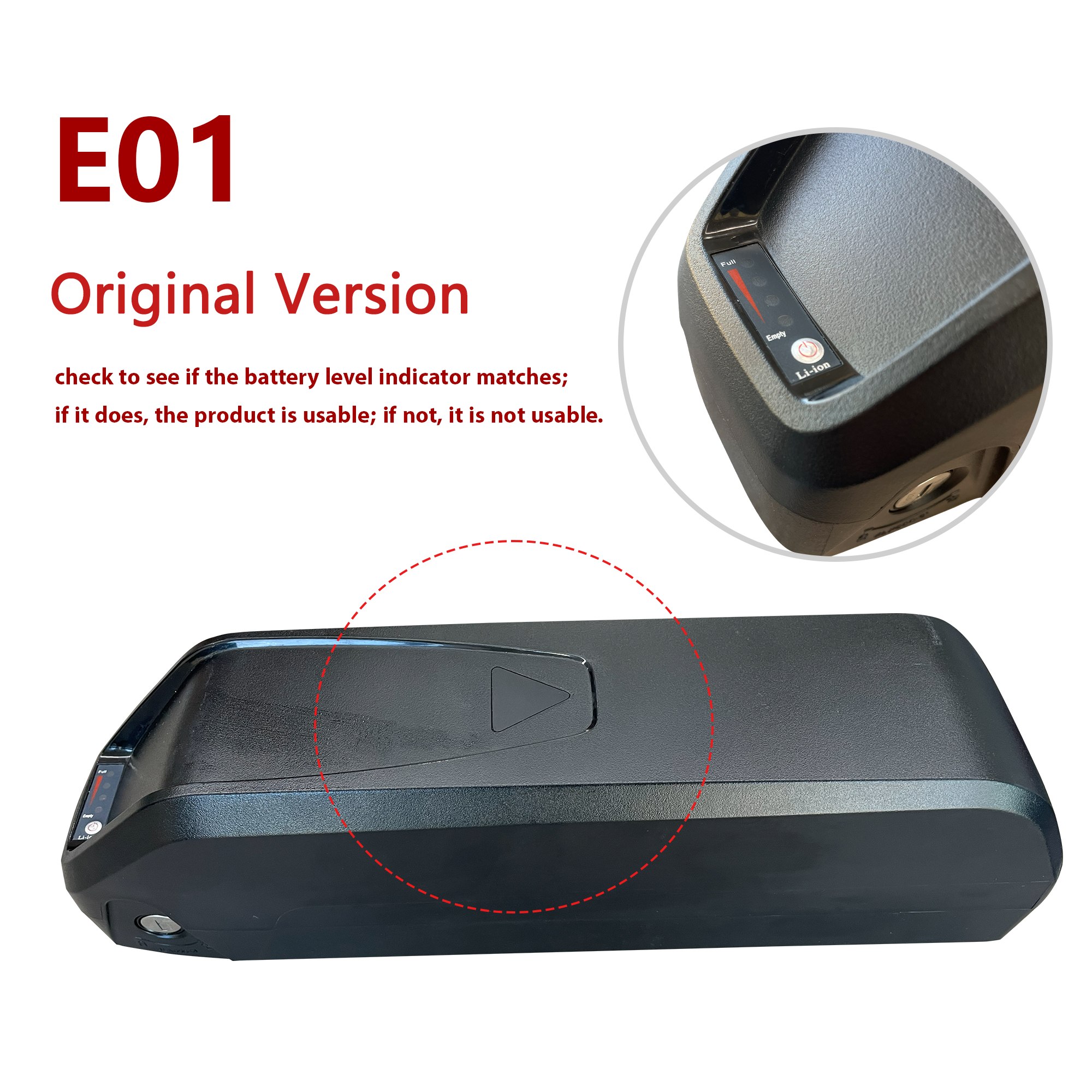 EOEOTWO E01 Ebike Battery -Please confirm the compatibility E01 battery with us before purchasing