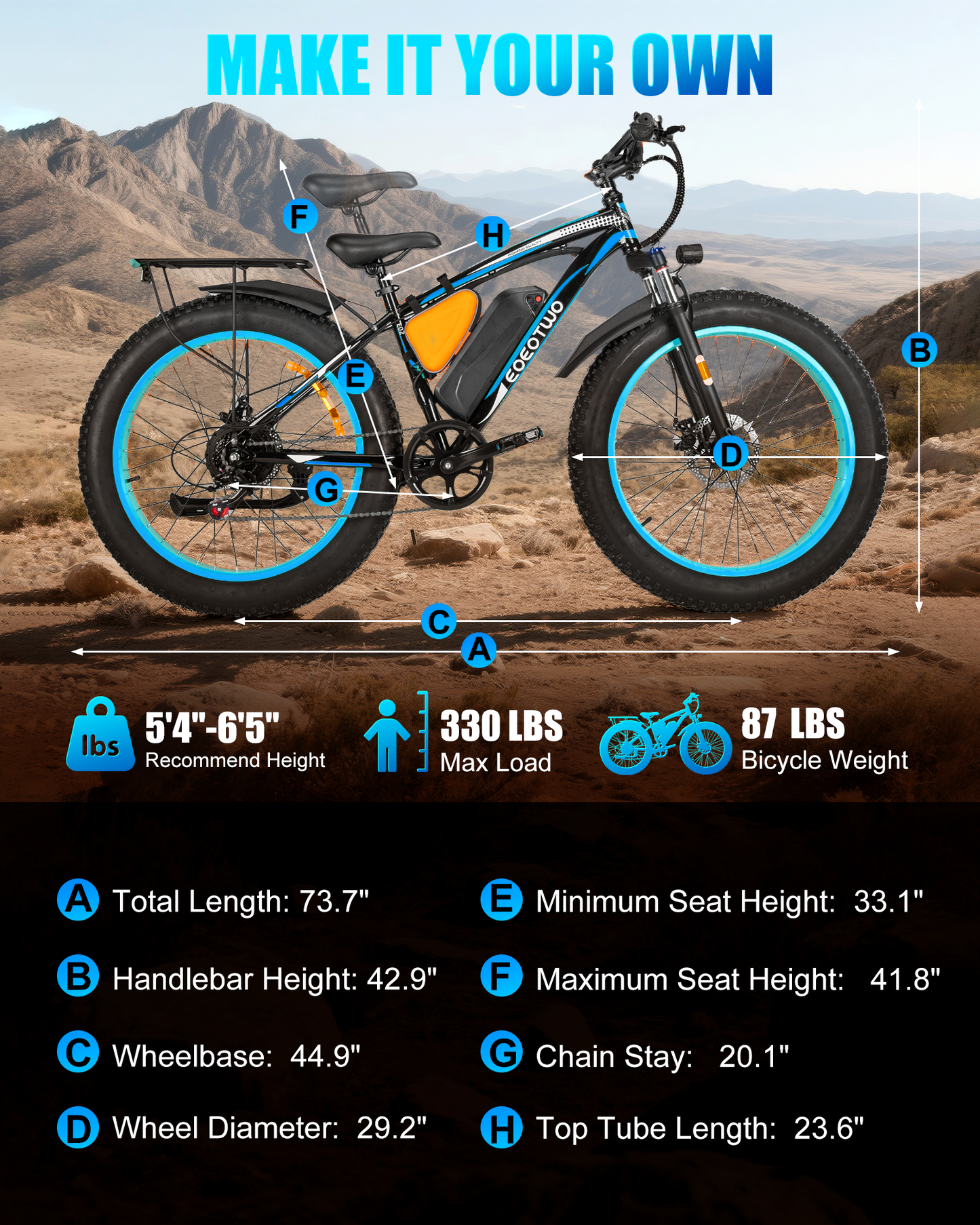 E02 Electric Bike Peak 1500W 48V 20Ah