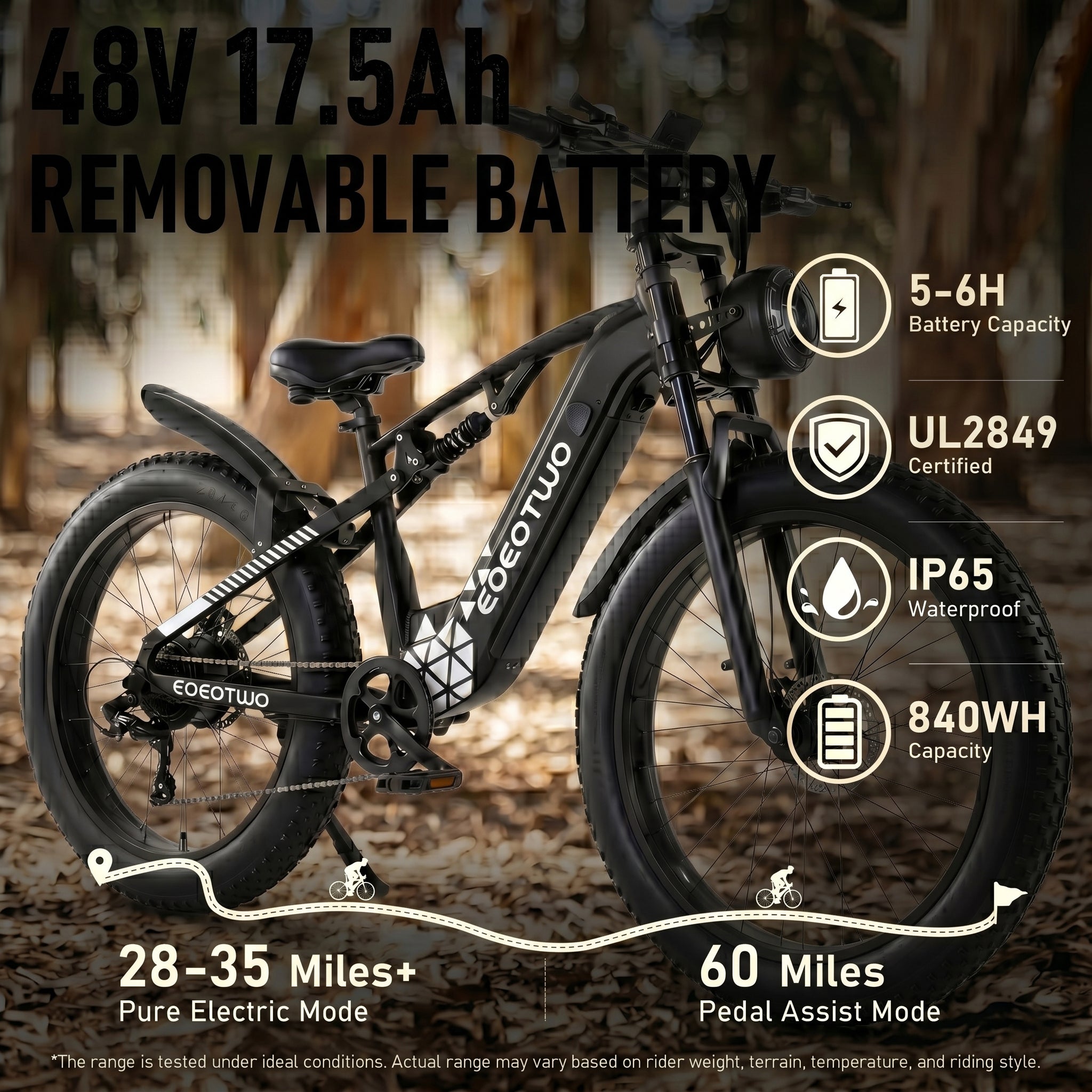 E03 Electric Bike for Adults 48V 17.5Ah