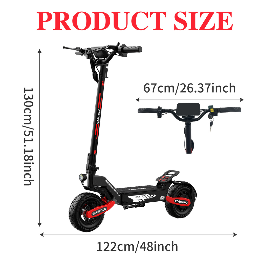 EOEOTWO Red GT06 1200W Electric Scooter
