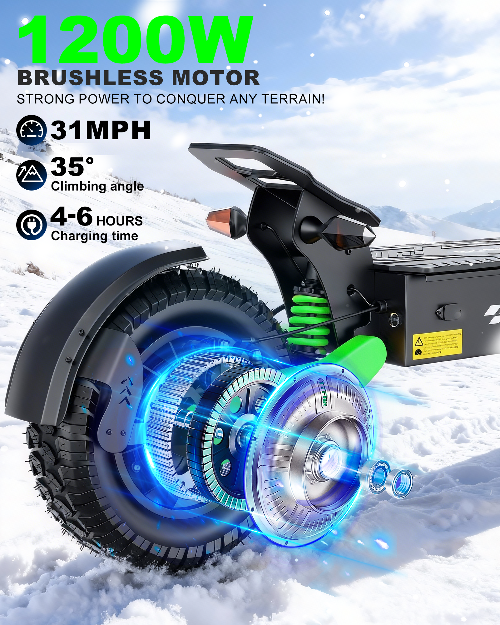 EOEOTWO GT06 Electric Scooter Green